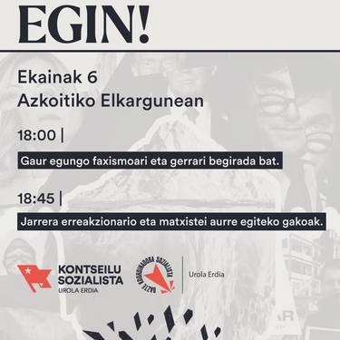 Jardunaldiak: 'Faxismoari aurre egin!'